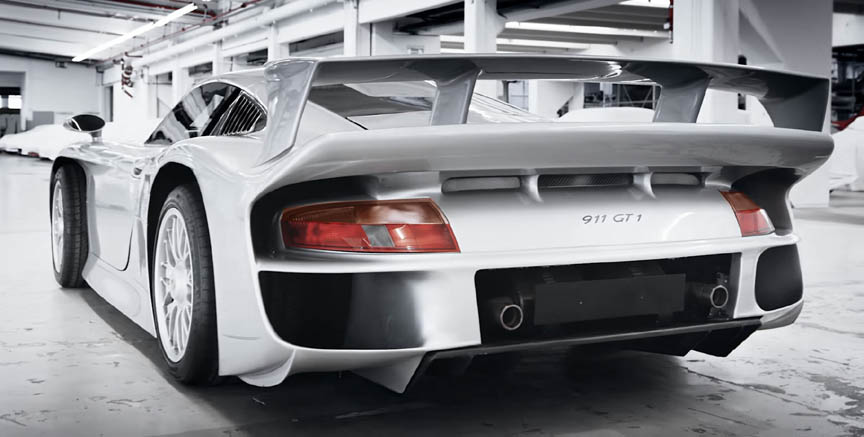 Porsche 911 GT1 Evo (996) street version, rear quarter view