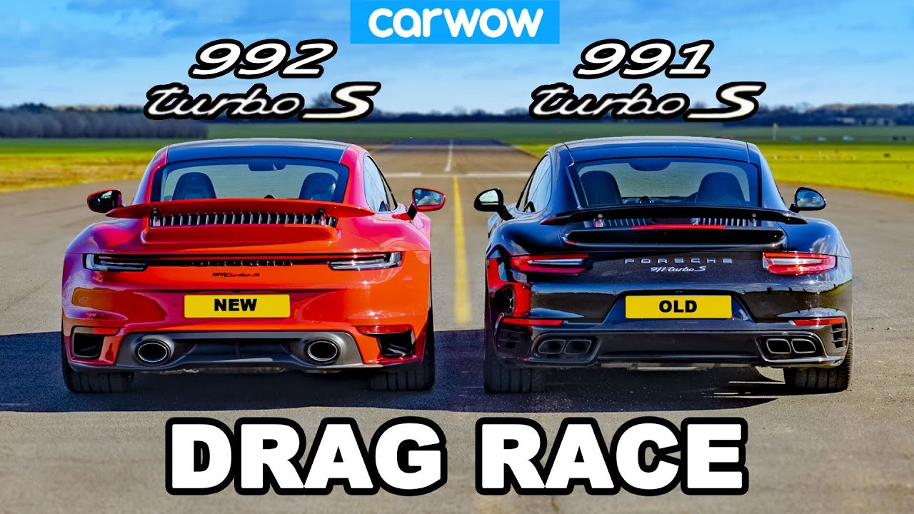 992 v 991 Porsche 911 Turbo S Drag Race