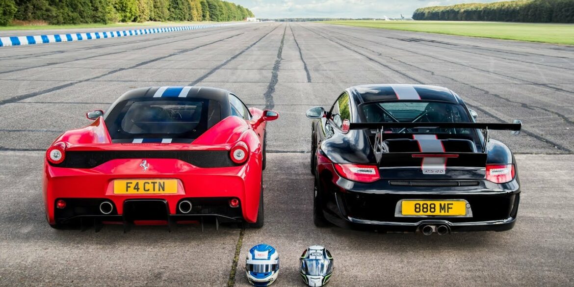 DRAG RACE!! 458 Speciale vs 997 GT3 RS 4.0
