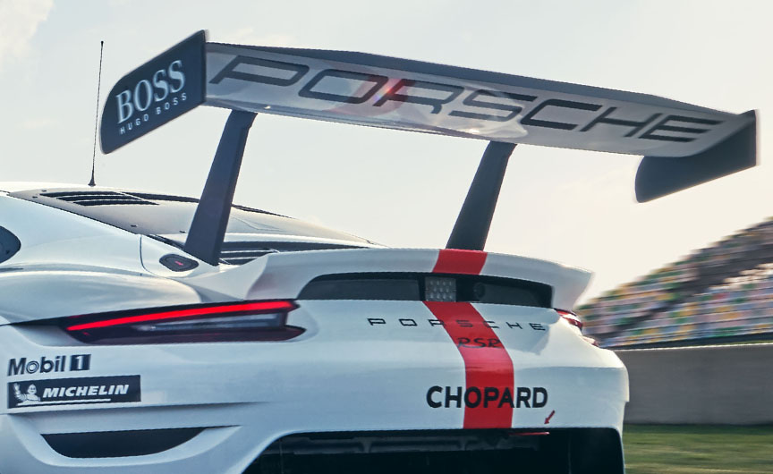 Porsche 911 991 RSR 4.2 rear spoiler