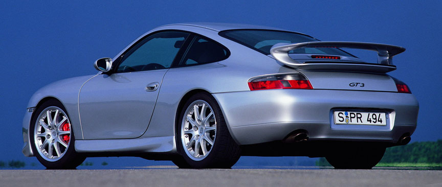 Porsche 911 996.1 GT3 rear corner view