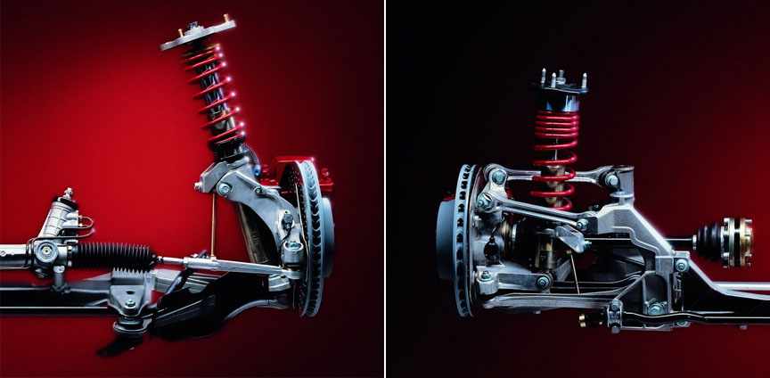 Porsche 911 996.1 GT3 axles, adjustable suspension