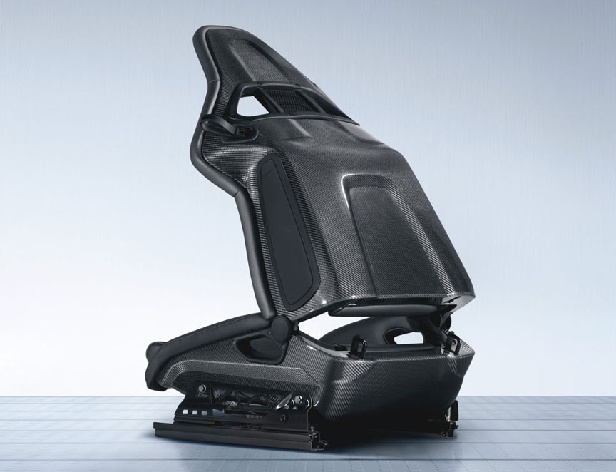 Porsche foldable bucket seat folded