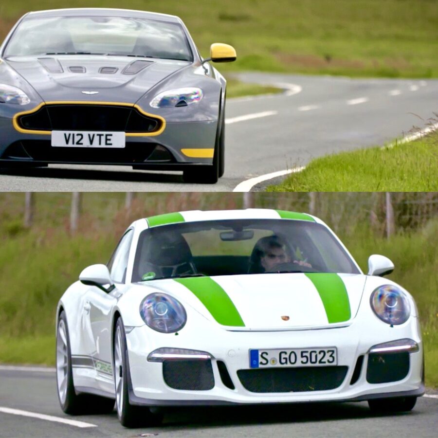 Chris Harris Drives Aston V12 Vantage S Vs Porsche 911 R | Top Gear