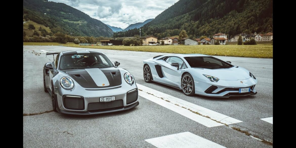 DRAG RACE! Porsche GT2 RS vs Lamborghini Aventador S!