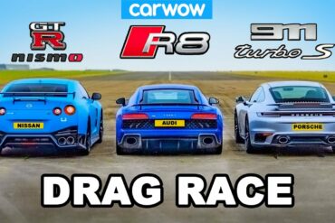 GT-R NISMO v 911 Turbo S v R8 - DRAG RACE