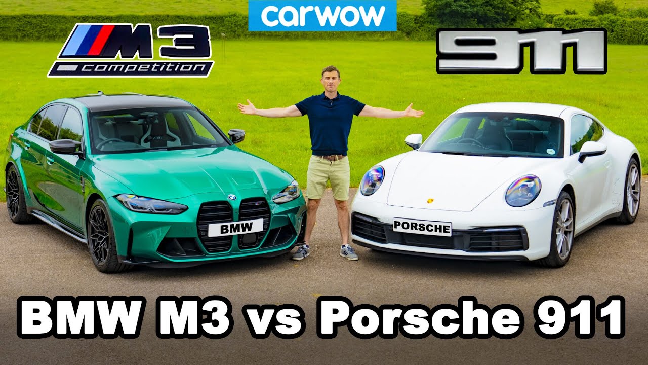 New BMW M3 vs Porsche 911 - REVIEW with 0-60mph & brake test!