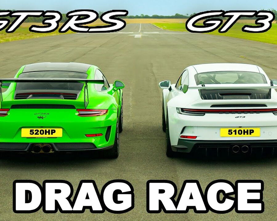 New Porsche 911 GT3 v GT3 RS Drag Race