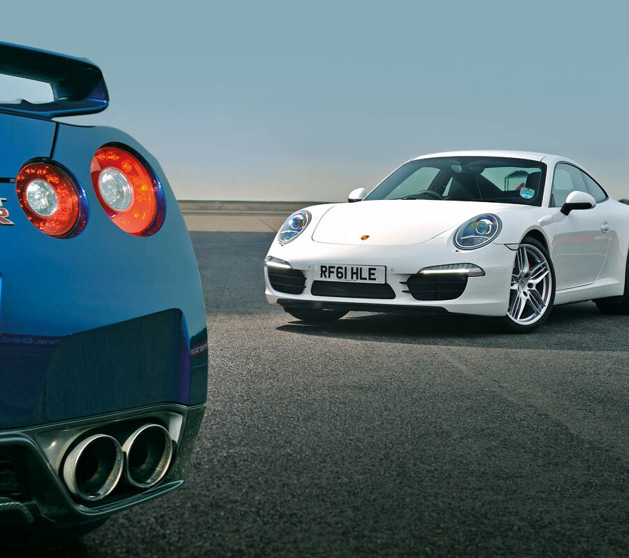 Nissan GT-R vs Porsche 911 Carrera S Track Battle