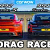 Porsche 911 Turbo S 992 v 991 - DRAG RACE