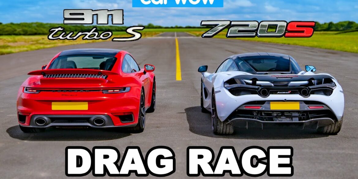 Porsche 911 Turbo S vs McLaren 720S: DRAG RACE