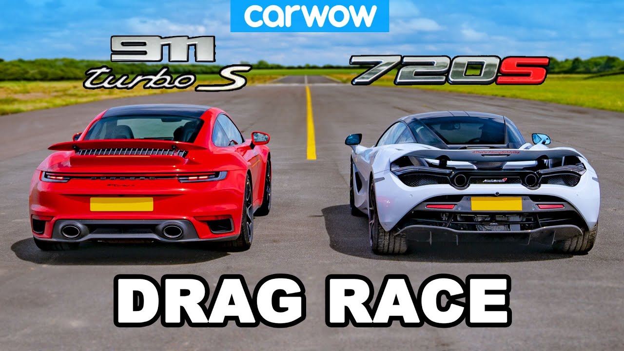 Porsche 911 Turbo S vs McLaren 720S: DRAG RACE