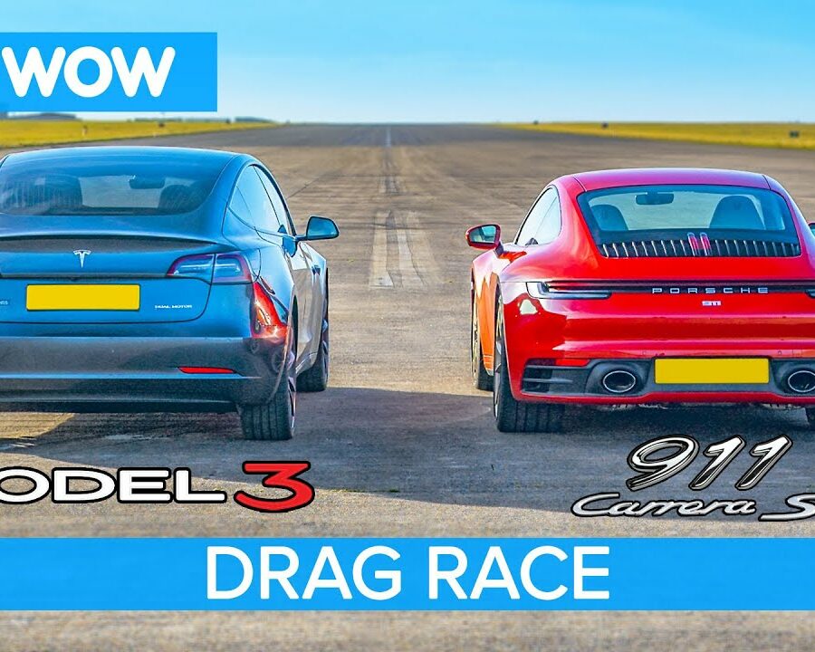 Tesla Model 3 P v Porsche 911 - DRAG RACE *shock result*