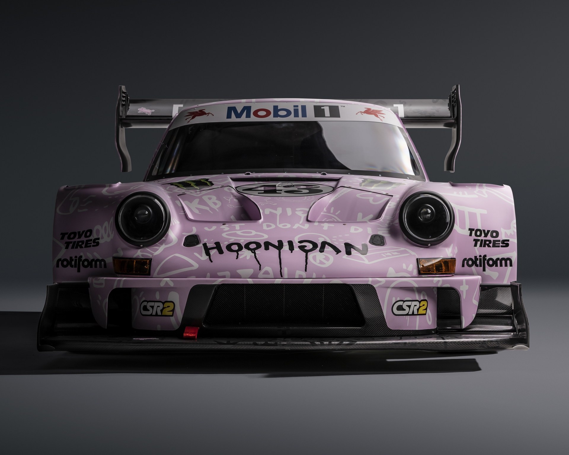 Font view of Ken Block's "Hoonipigasus" Porsche 911