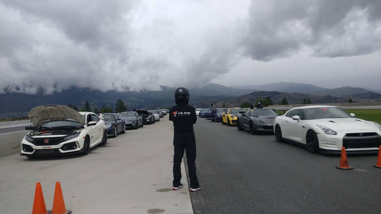 Instructor before start of high performance driving event