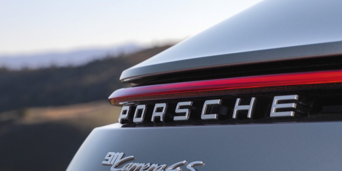 2020 Type 992 911 Carrera 4S badging on the rear of the car