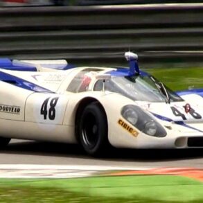 Porsche 917 In Action At The Monza Circuit