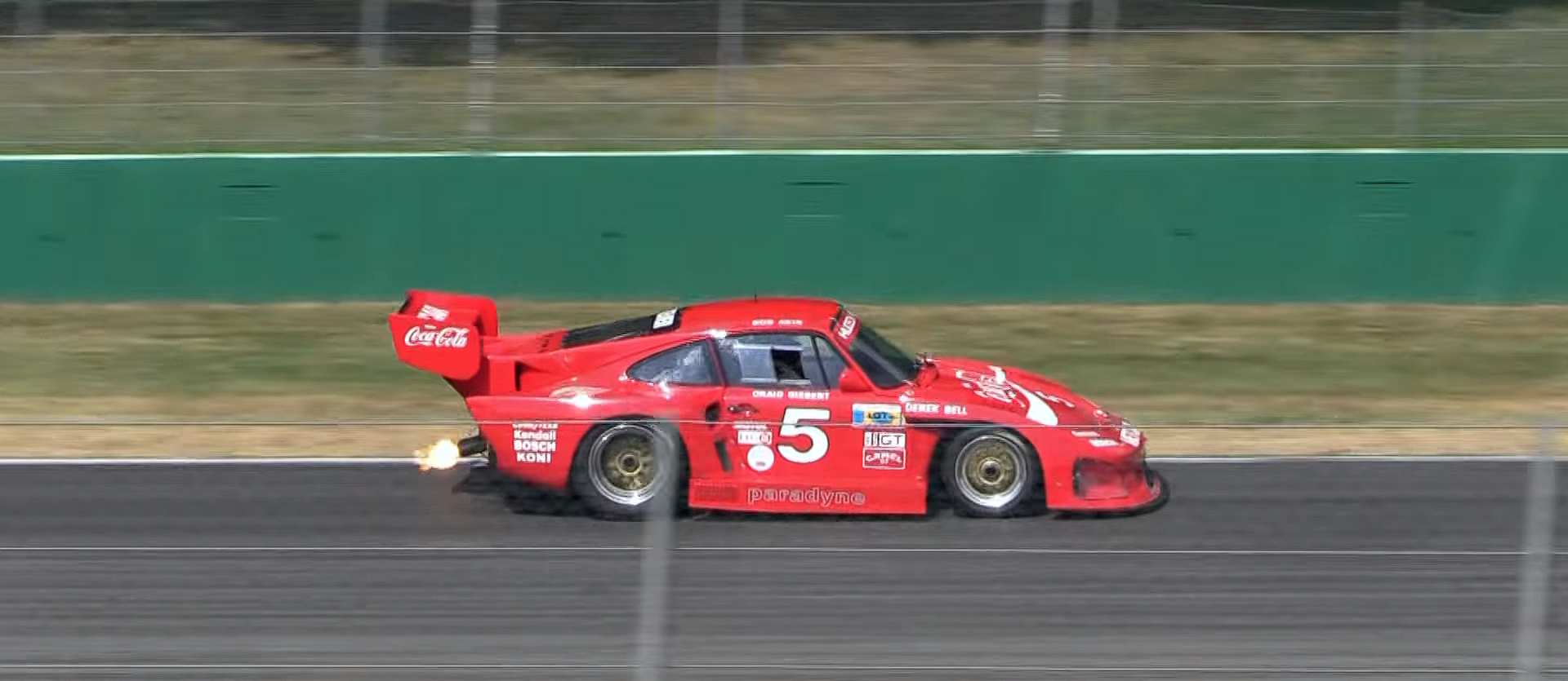 Porsche 935 K3 Spitting Flames At A Racetrack!