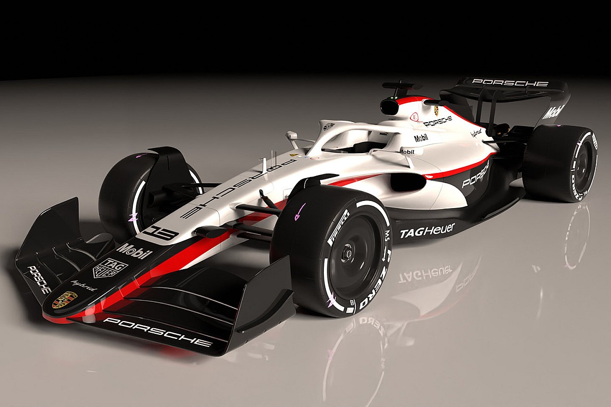 Porsche F1 car render